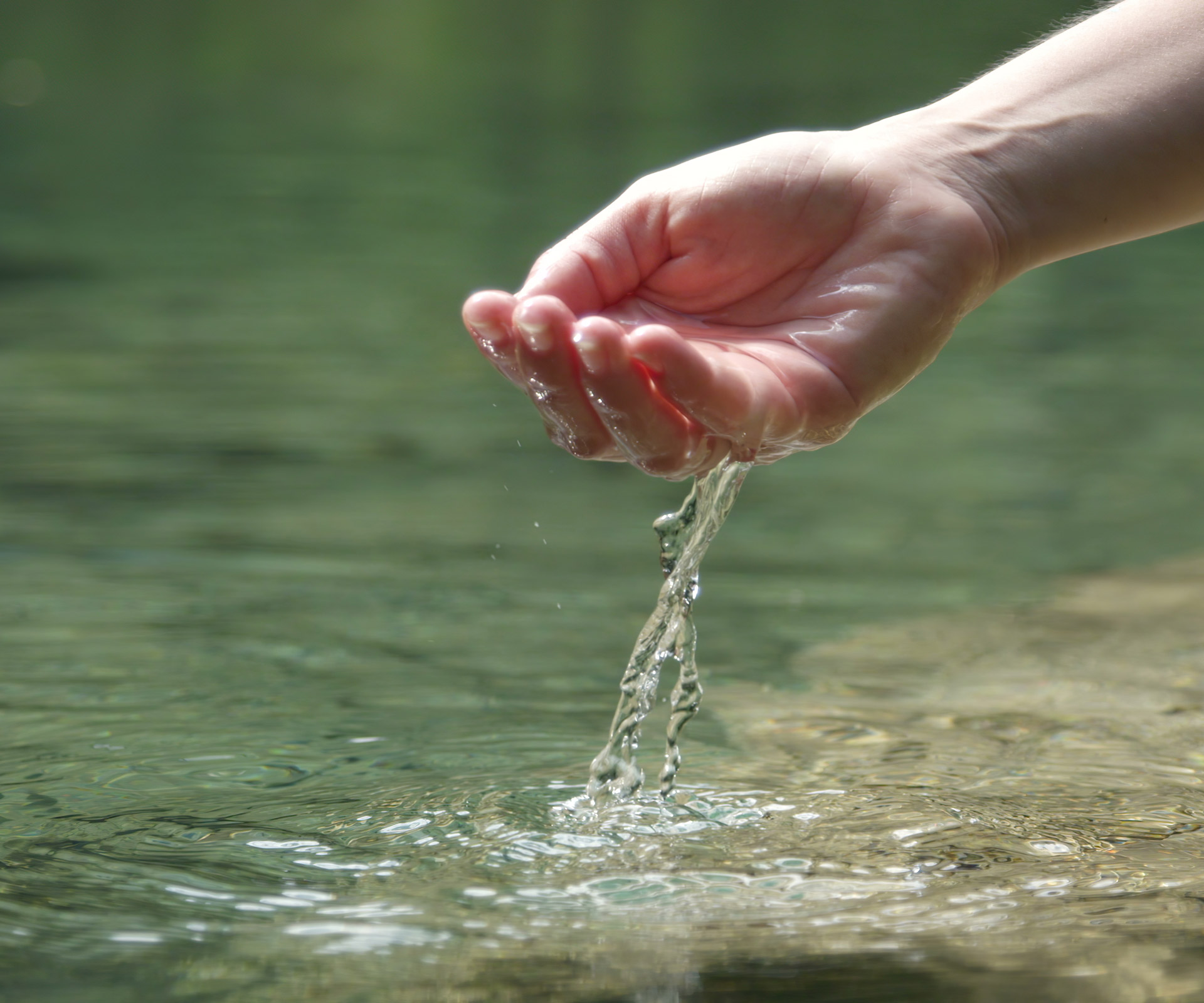 Hand with water