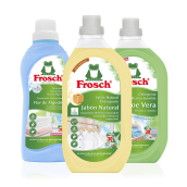 Frosch Cotton Softener, Frosch Natural Soap Detergent and Frosch Aloe Vera Detergent