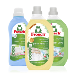 Frosch Cotton Softener, Frosch Natural Soap Detergent and Frosch Aloe Vera Detergent