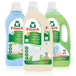 Frosch Cotton Softener, Frosch Natural Soap Detergent and Frosch Aloe Vera Detergent