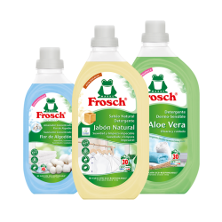 Frosch Cotton Softener, Frosch Natural Soap Detergent and Frosch Aloe Vera Detergent