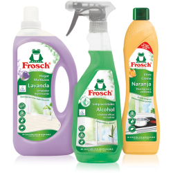Frosch All Purpouse Cleaner Lavender, Frosch Glass Cleaner, Frosch Vitro Orange