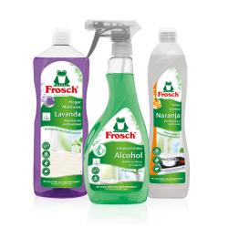 Frosch All Purpouse Cleaner Lavender, Frosch Glass Cleaner, Frosch Vitro Orange