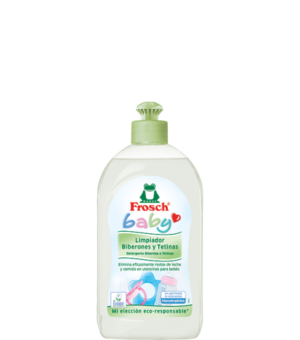 Frosch Baby - Limpiador de Biberones y Tetinas, Elimina Restos de Leche y  Comida, Producto Hipoalergénico y Ecológico - Pack de 8 Unidades x 500 ml