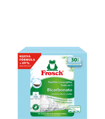 Frosch ecológico - Nuestro Lavavajillas Hipoalergénico Vitamina, gracias a  su innovadora fórmula con Provitamina B5 (Pantenol) única en España  consigue una limpieza a fondo de la vajilla mientras protege la piel de