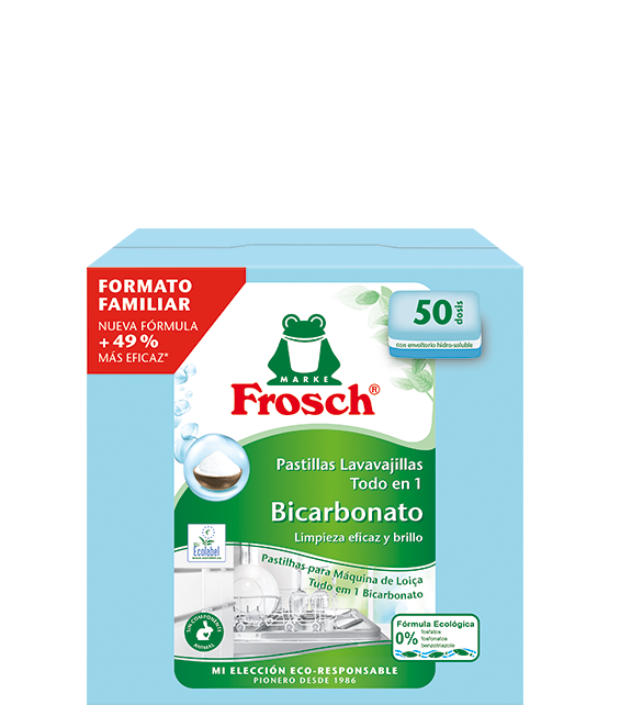 Frosch Pastillas Lavavajillas Bicarbonato de Sodio 50 dosis