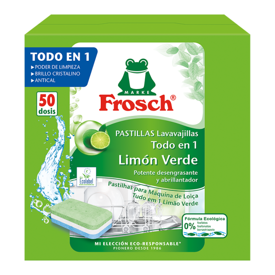 Lavavajillas máquina Tabs Limón Verde 50